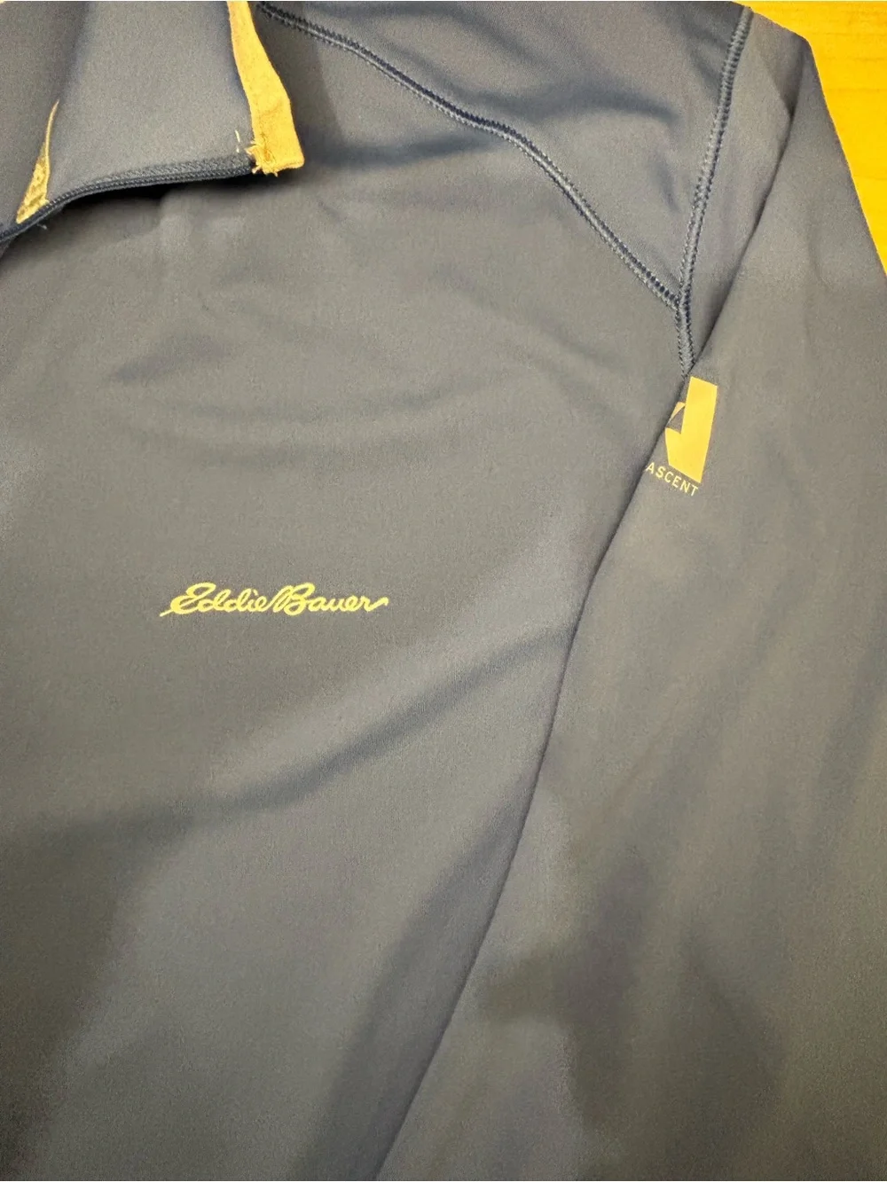 Eddie Bauer Blue Lightweight Quarter-Zip Shirt Jacket